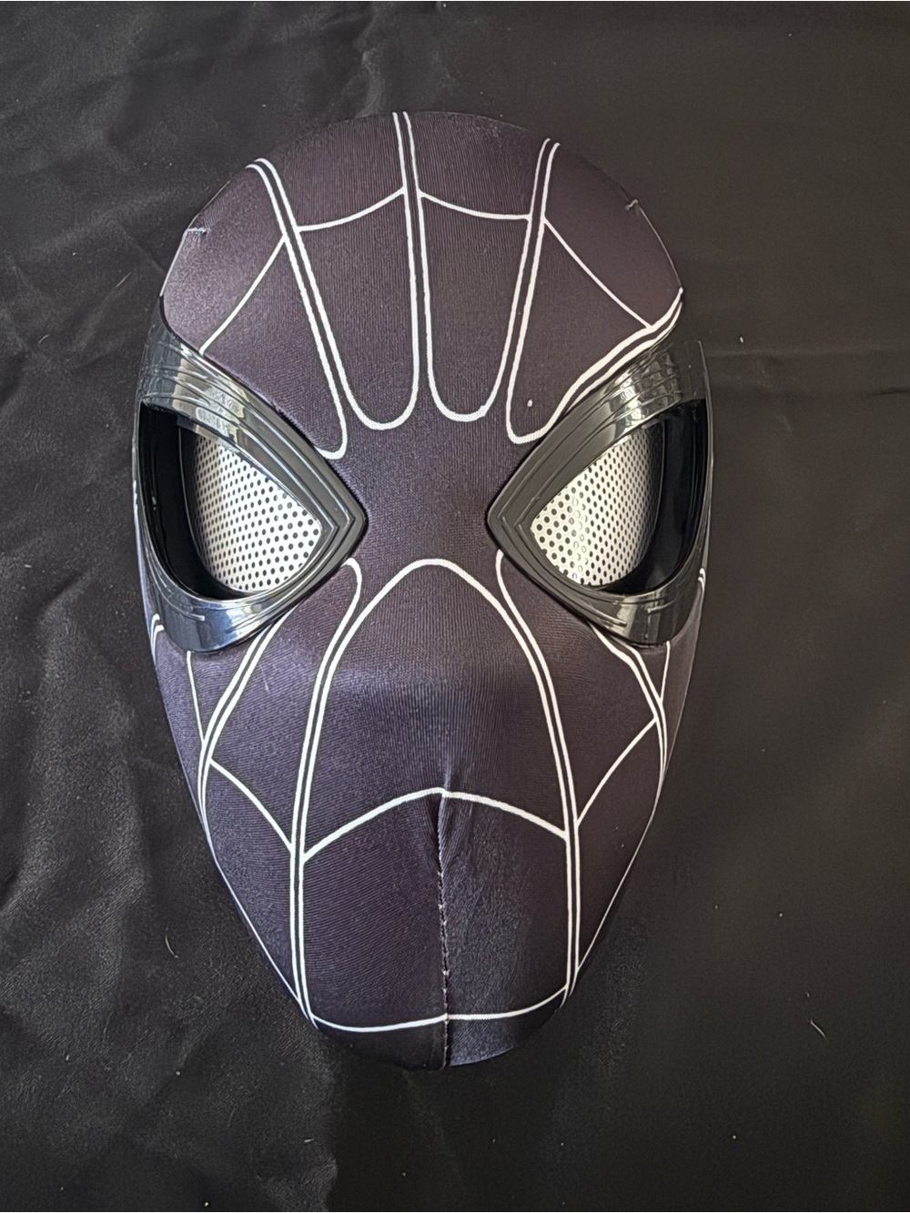 Spiderman Black Mask with White Web Detailing - Kids Superhero Costume